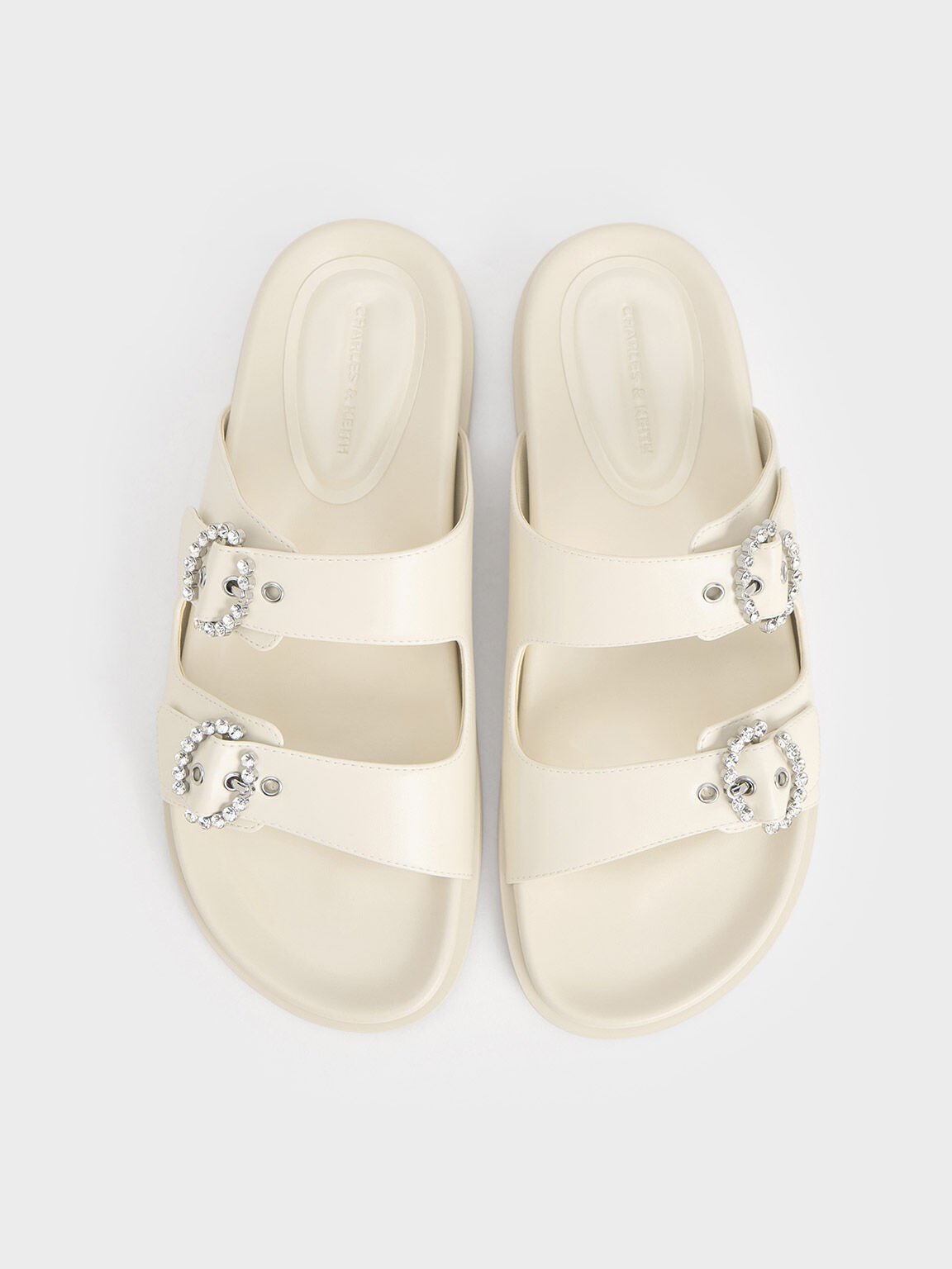 Sandal Buckle Embellished, Chalk, hi-res