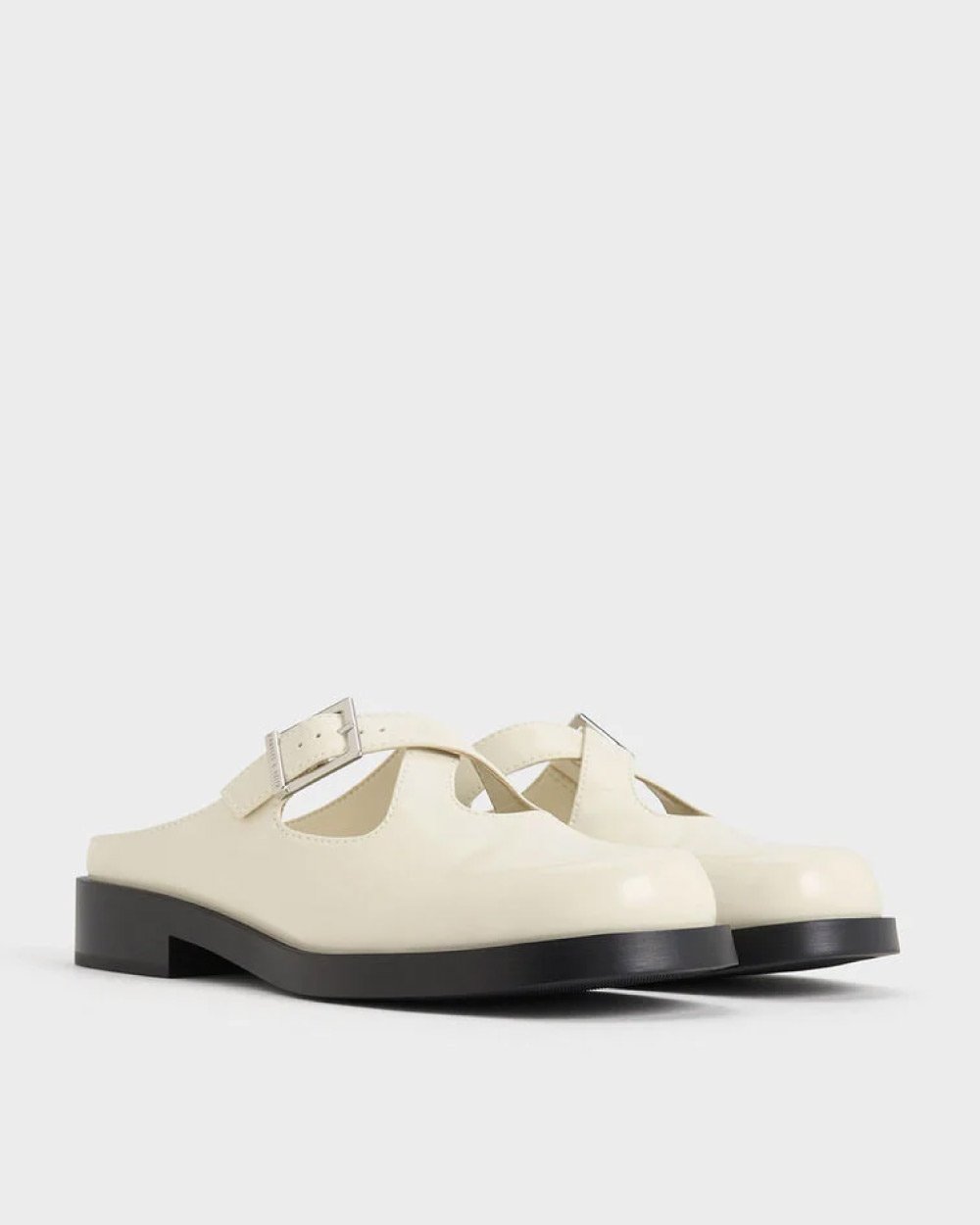 Women’s chalk double-strap slingback Mary Jane pumps - CHARLES & KEITH