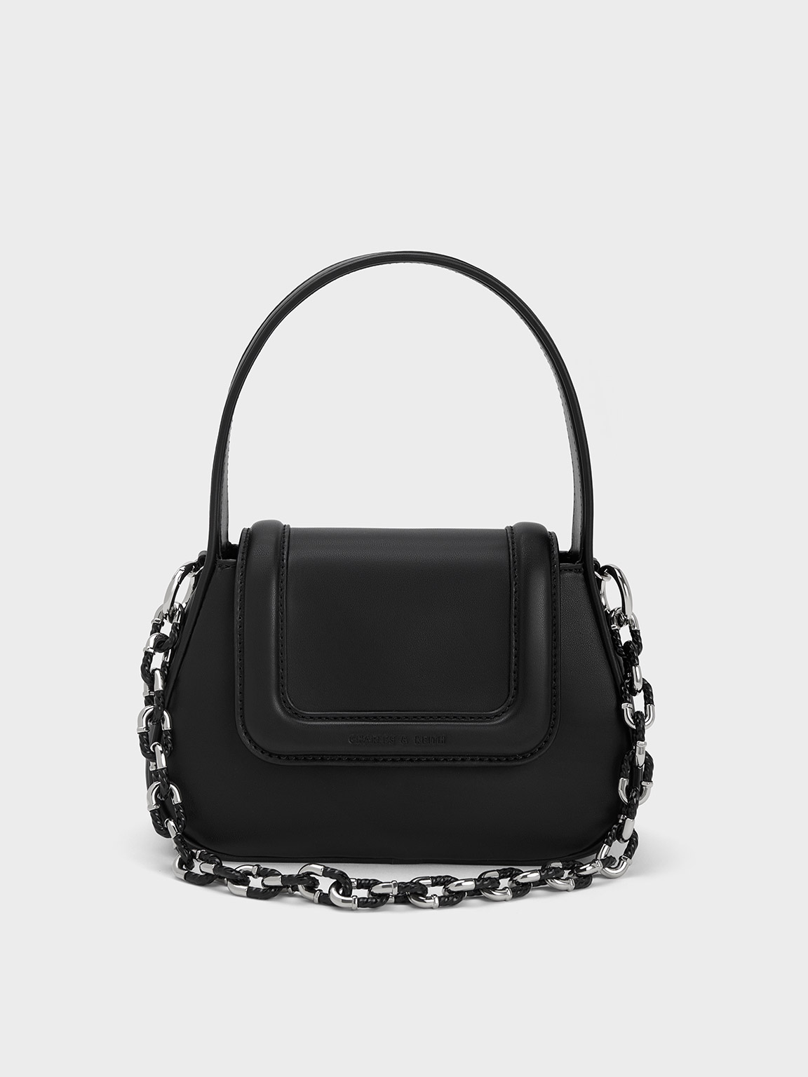 Black Shiloh Top Handle Bag - CHARLES & KEITH ID