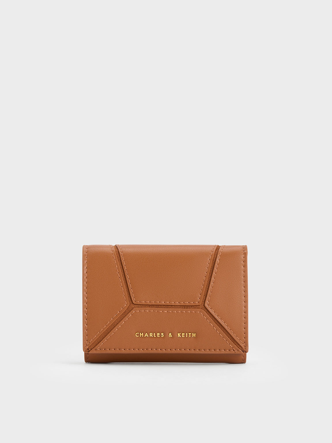 Chocolate Nasrin Geometric Wallet - CHARLES & KEITH ID