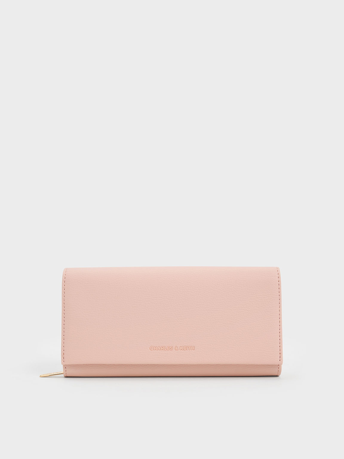 Pink Front Flap Long Wallet - CHARLES & KEITH ID