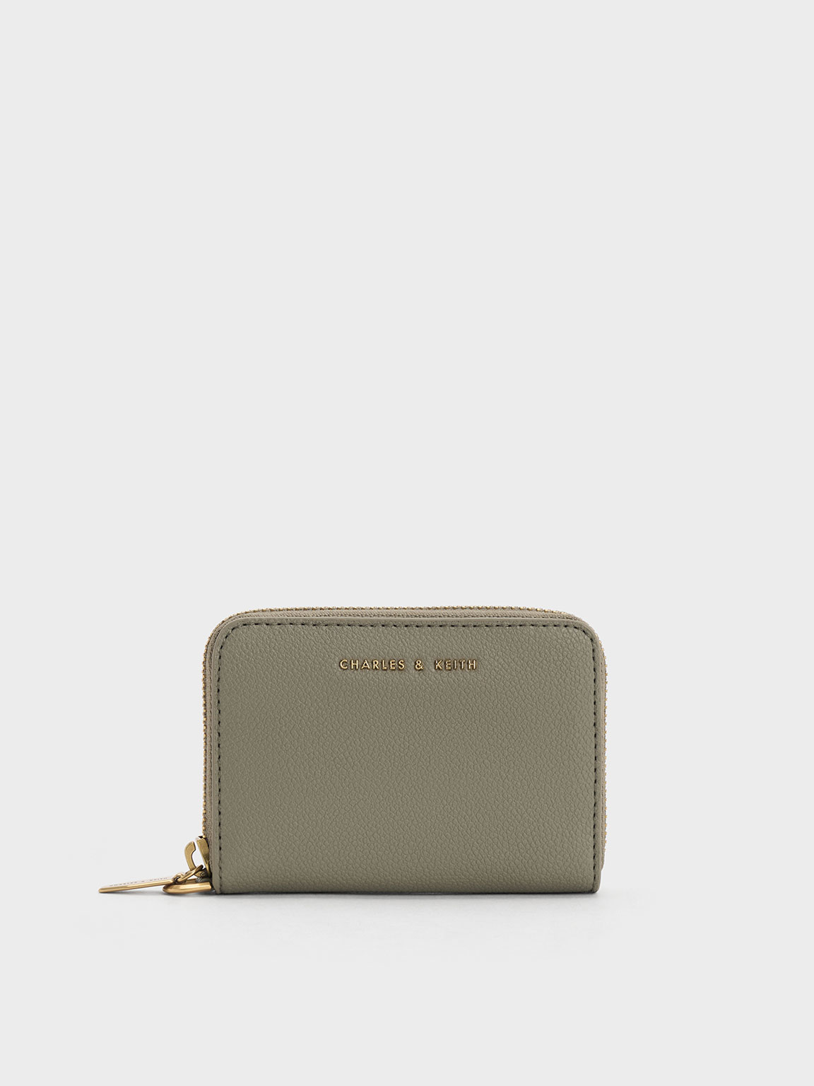 Khaki Errya Zip-Around Wallet - CHARLES & KEITH ID