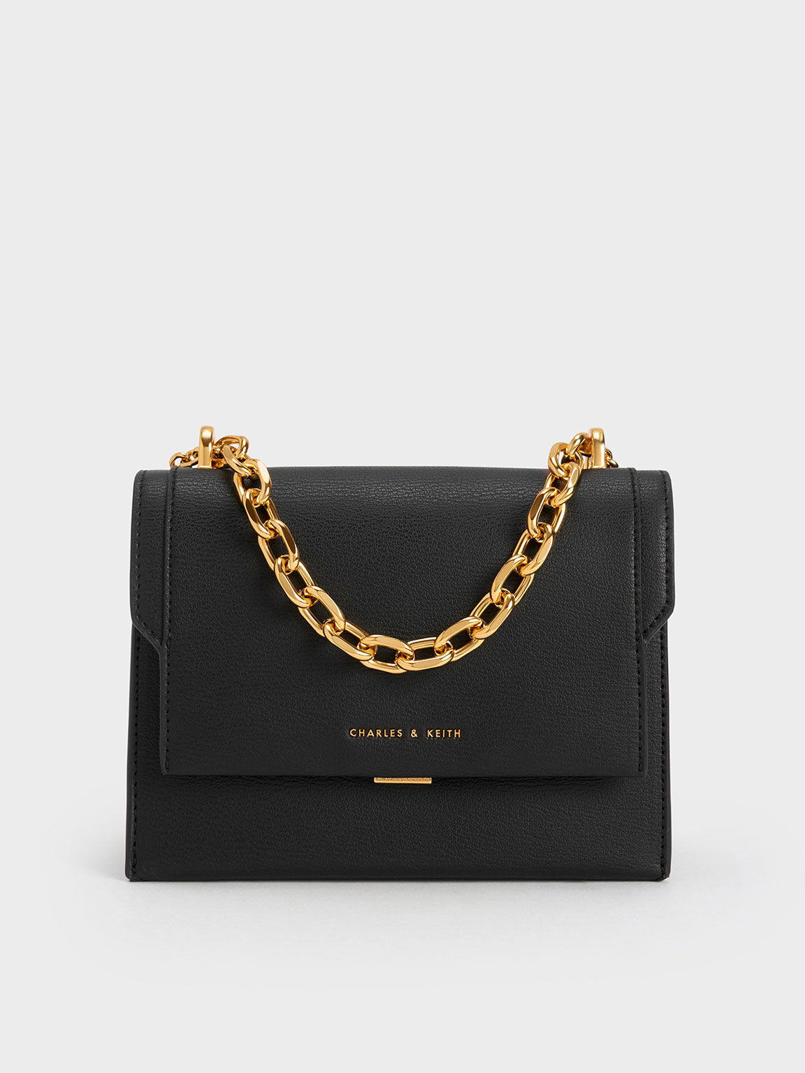 Charles and keith best sale chain link classic handbag